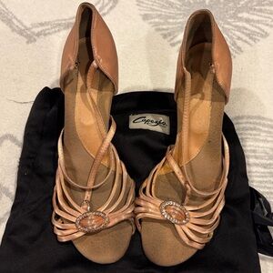 Capezio Women's Ballroom Dancing Nude Strappy Heels